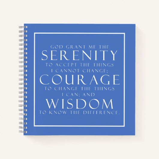 Minimalistisches Motivierend Blaues Weiß-Gebete Notizblock (Vorderseite)