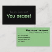 Minimalistisches motivierend Zitat für die psychis Visitenkarte (Vorne/Hinten)