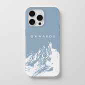 Minimalistisches Mountain Icy Blue Phone Case iPhone Hülle