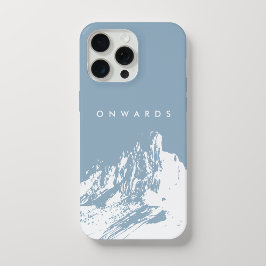 Minimalistisches Mountain Icy Blue Phone Case iPhone 15 Pro Max Hülle