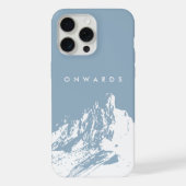 Minimalistisches Mountain Icy Blue Phone Case iPhone Hülle (Rückseite)