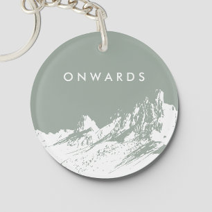 Minimalistisches Mountain Rustikales Wandererlebni Schlüsselanhänger