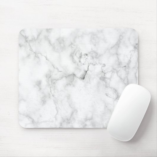 Minimalistisches Mousepad aus weißem Marmor (Mit Mouse)