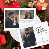 Minimalistisches Multi-Foto Elegant Frohe Weihnach