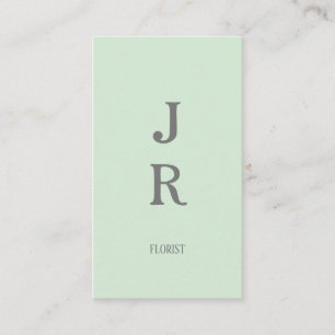 Minimalistisches Münzgrün Visitenkarte