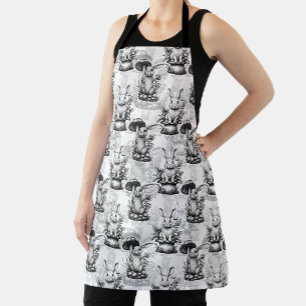 Minimalistisches Mushroom-Kaninchenmuster Schürze