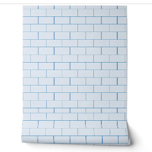 Minimalistisches Muster für blaues Ziegelmuster Tapete