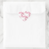 Minimalistisches Muster Herz-Aufkleber (Tasche)