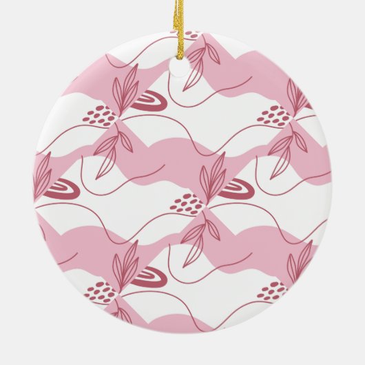 Minimalistisches Muster Keramik Ornament (Hinten)