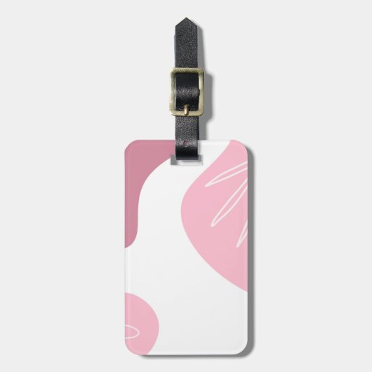 Minimalistisches Muster Personalisierte Gepäckmark Gepäckanhänger (Vorderseite vertikal)