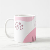 Minimalistisches Muster Personalisierte Kaffee Tas Kaffeetasse (Links)