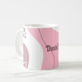 Minimalistisches Muster Personalisierte Kaffee Tas Kaffeetasse (Vorderseite Links)