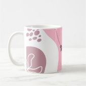 Minimalistisches Muster Personalisierte Kaffee Tas Kaffeetasse (Links)