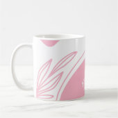 Minimalistisches Muster Personalisierte Kaffee Tas Kaffeetasse (Links)