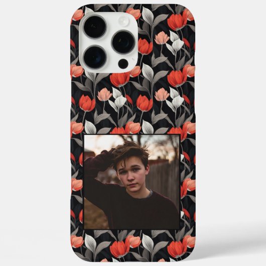 Minimalistisches Muttergeschenk Tulpe Benutzerdefi Case-Mate iPhone Hülle (Rückseite)