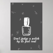 Minimalistisches Nagelstudio-Poster Poster (Vorne)