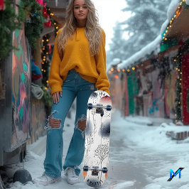 Minimalistisches Nature-Inspiriert Skate-Deck-Desi Skateboard