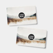 Minimalistisches natürliches Wasserfarbmuster Abst Ausweis (Vorder- & Rückseite)