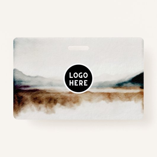 Minimalistisches natürliches Wasserfarbmuster Abst Ausweis (Vorderseite)