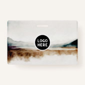 Minimalistisches natürliches Wasserfarbmuster Abst Ausweis (Rückseite)