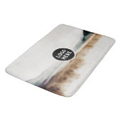 Minimalistisches natürliches Wasserfarbmuster Abst Badematte (Schrägansicht)