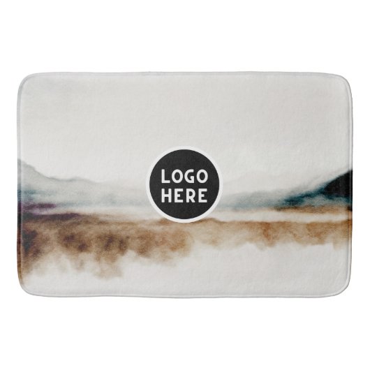 Minimalistisches natürliches Wasserfarbmuster Abst Badematte (Vorderseite)