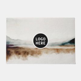 Minimalistisches natürliches Wasserfarbmuster Abst Fußmatte