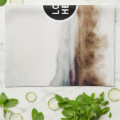 Minimalistisches natürliches Wasserfarbmuster Abst Geschirrtuch (Gefaltet)