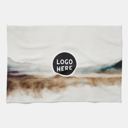 Minimalistisches natürliches Wasserfarbmuster Abst Geschirrtuch (Horizontal)