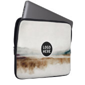 Minimalistisches natürliches Wasserfarbmuster Abst Laptopschutzhülle (Vorne Rechts)
