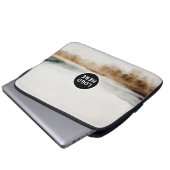 Minimalistisches natürliches Wasserfarbmuster Abst Laptopschutzhülle (Vorne Knopf)