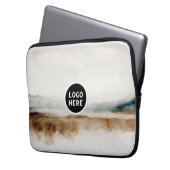Minimalistisches natürliches Wasserfarbmuster Abst Laptopschutzhülle (Vorderseite Links)