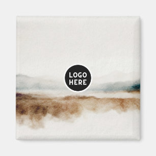 Minimalistisches natürliches Wasserfarbmuster Abst Magnet