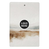 Minimalistisches natürliches Wasserfarbmuster Abst Mini Klemmbrett (Rückseite)