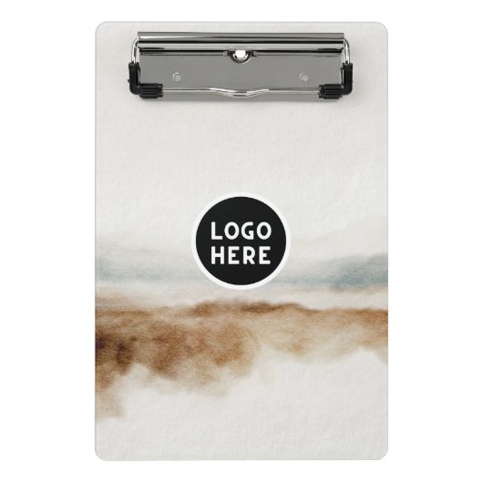 Minimalistisches natürliches Wasserfarbmuster Abst Mini Klemmbrett (Vorderseite)