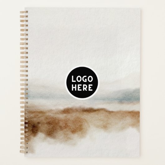 Minimalistisches natürliches Wasserfarbmuster Abst Planer (Vorderseite)