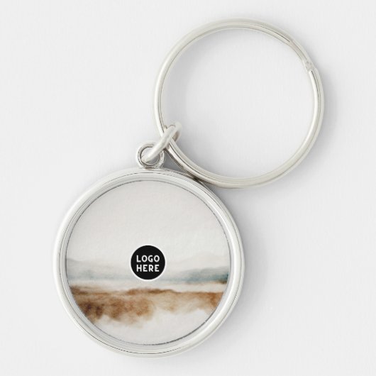 Minimalistisches natürliches Wasserfarbmuster Abst Schlüsselanhänger (Vorne)