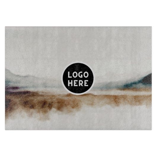 Minimalistisches natürliches Wasserfarbmuster Abst Schneidebrett (Vorderseite)