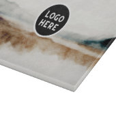 Minimalistisches natürliches Wasserfarbmuster Abst Schneidebrett (Ecke)