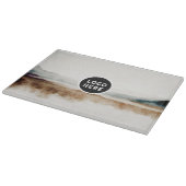 Minimalistisches natürliches Wasserfarbmuster Abst Schneidebrett (Ecke)
