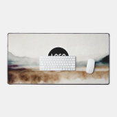 Minimalistisches natürliches Wasserfarbmuster Abst Schreibtischunterlage (Tastatur & Maus)