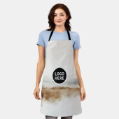 Minimalistisches natürliches Wasserfarbmuster Abst Schürze (Getragen)