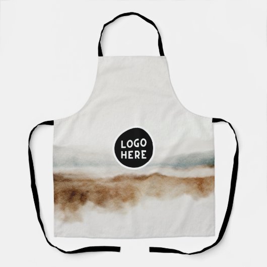 Minimalistisches natürliches Wasserfarbmuster Abst Schürze (Vorderseite)