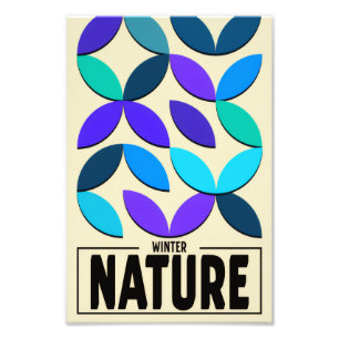 Minimalistisches Naturposter – Winter Botanik-Wand Fotodruck