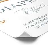 Minimalistisches Nautic Segelboot Windelwulst Post Poster (Ecke)