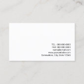 Minimalistisches Navy Beruflich Schlicht Visitenkarte (Rückseite)