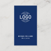 Minimalistisches Navy Blue Modern Sleek Custom Visitenkarte (Vorderseite)