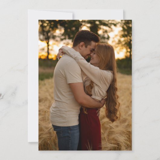 Minimalistisches Navy Blue Nautical Wedding Foto Einladung (Rückseite)