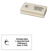 Minimalistisches Navy Blue Real Anwesen Gummistempel (Stempel)