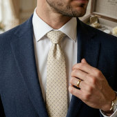 Minimalistisches Navy-Diamant-Mikromuster auf Cham Krawatte